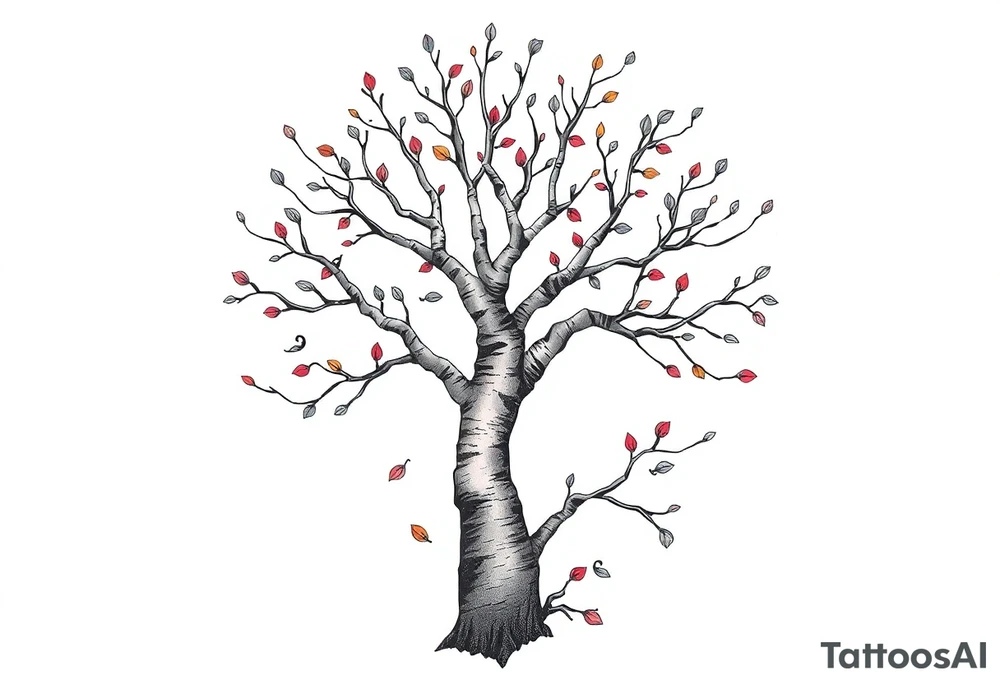 birch tree tattoo idea