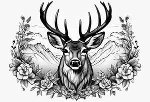 deer and bass tattoo idea
