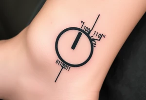 A Power Button with the Binary Text "00100001 01100011 01110000 01110101" Embedded in the background. tattoo idea