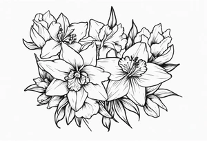 Stars Larkspur, narcissus tattoo idea