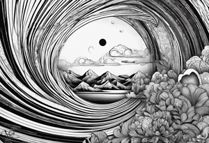 electromagnetic wave, diffraction phenomena, physics tattoo idea