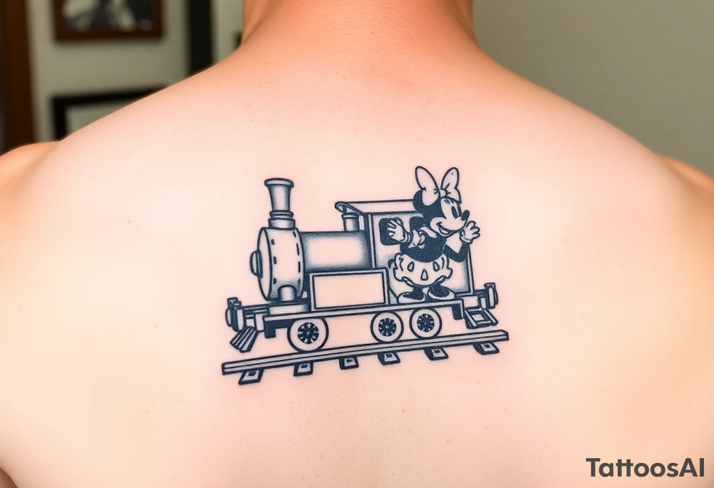 Mickey and Minnie's Runaway Railroad ride tattoo idea