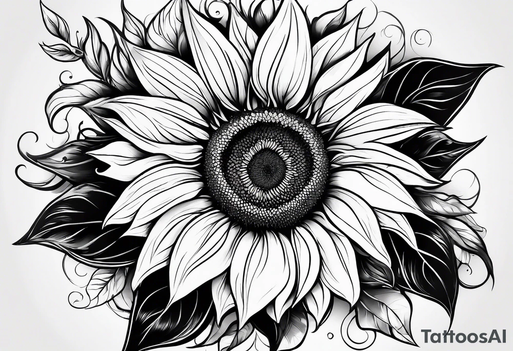 Sunflower tattoo idea