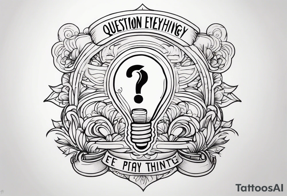 “Question everything” tattoo idea