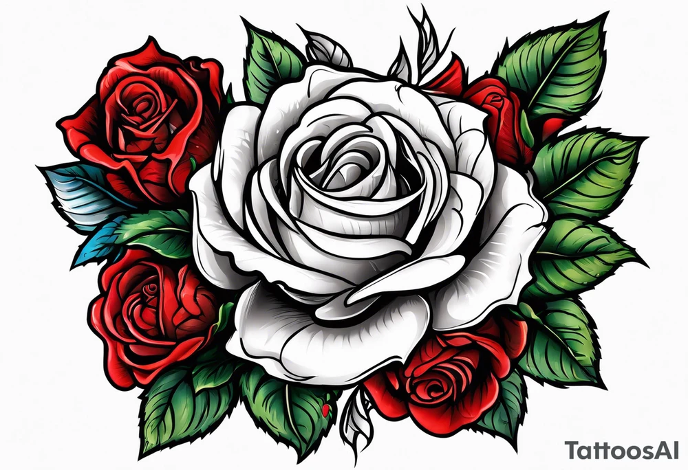 detroit city  , roses , ♍️ tattoo idea
