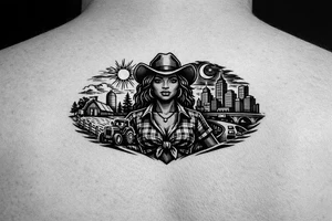 Black Country Girl from farmlands of North Florida to Black City of Metro Atlanta tattoo idea