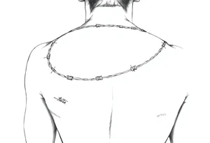 Barbwire wrapped around arm of man tattoo idea