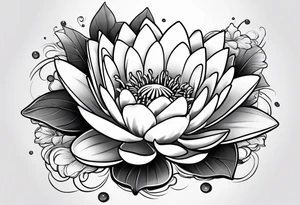 Water lily bouquet tattoo idea