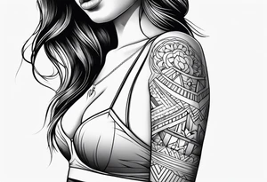 LINE AROUND SHOULDERS tattoo idea