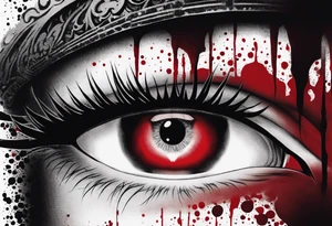 Alucard's eye bleeding tattoo in Hellsing tattoo idea