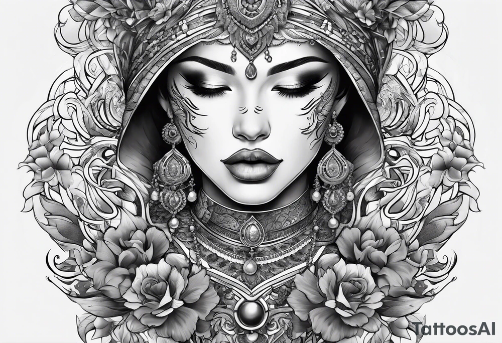 Whole hand wrapped around throat tattoo idea