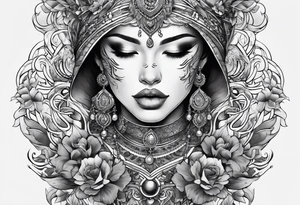 Whole hand wrapped around throat tattoo idea