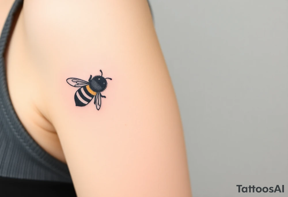 bumble bee flying a jet plane tattoo idea