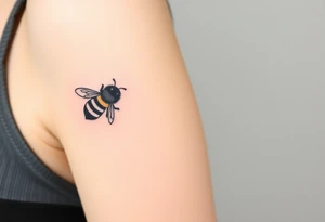 bumble bee flying a jet plane tattoo idea