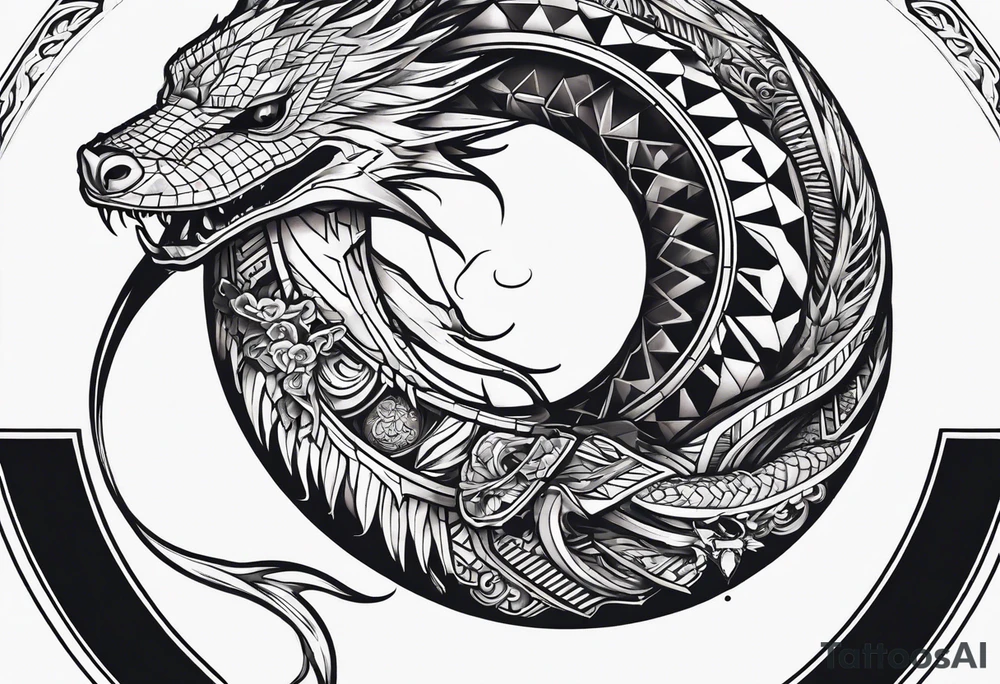 dead ouroboros tattoo idea
