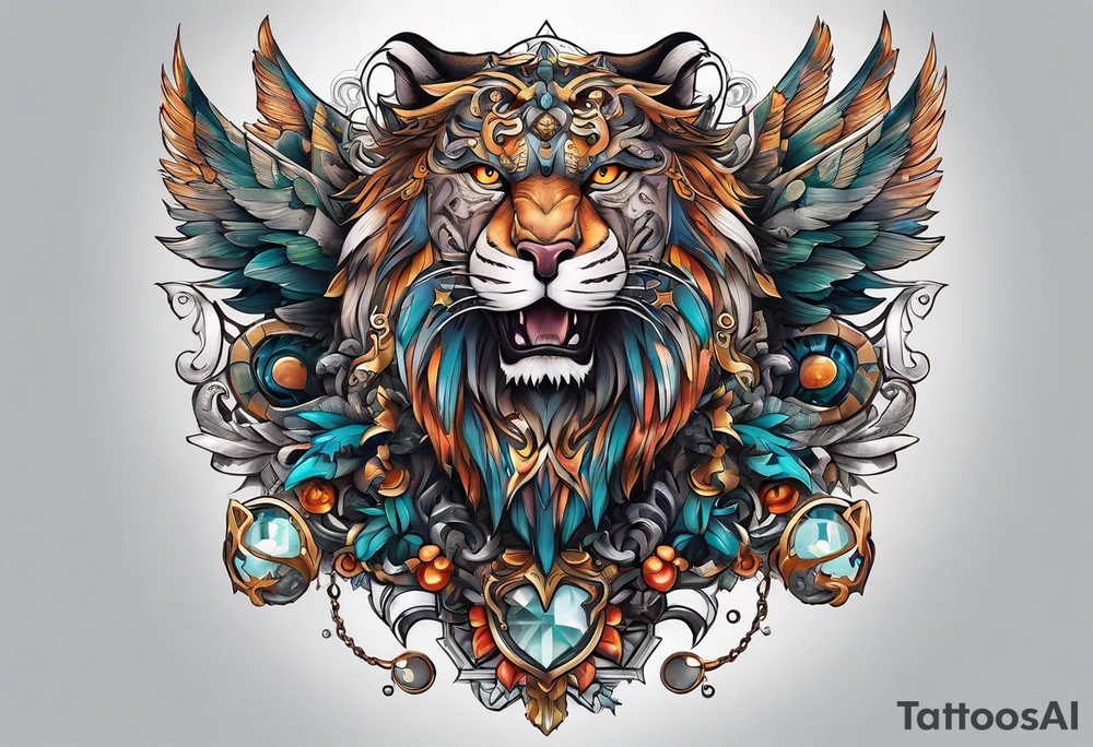 Alpha group of animals tattoo idea