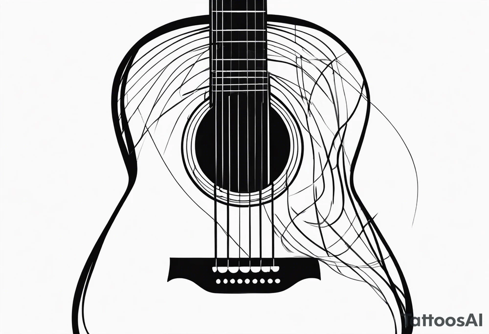 Acoustic Guitar Strings tattoo idea