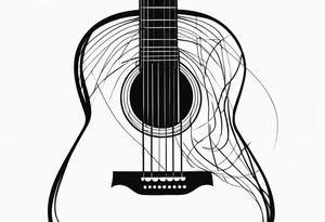 Acoustic Guitar Strings tattoo idea