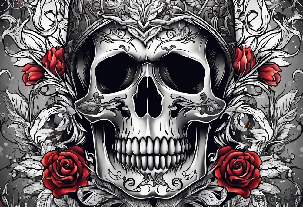 Beautiful death tattoo idea