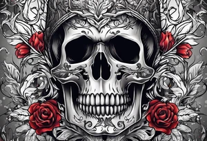Beautiful death tattoo idea