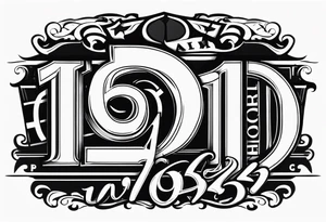 Matthew 5:9 verse with police number 1943 tattoo idea