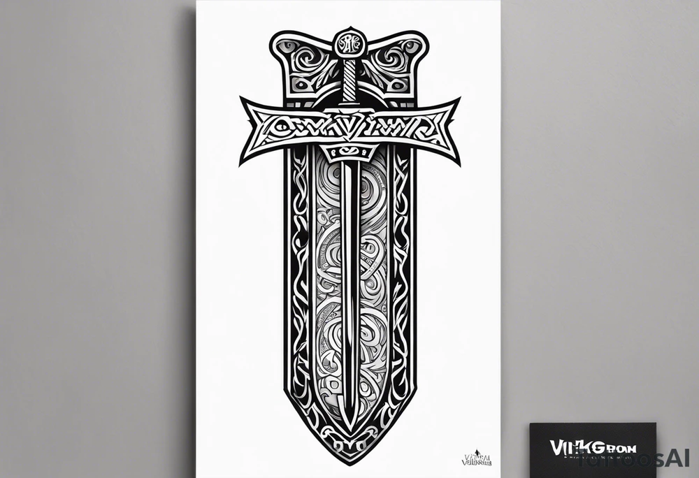 Viking sword Valhalla sheild tattoo idea