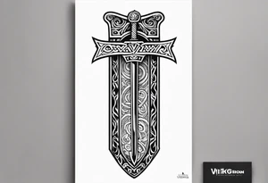 Viking sword Valhalla sheild tattoo idea