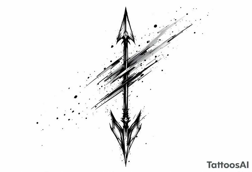one  arrow  that look down tattoo idea