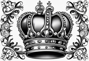 French crown tattoo idea