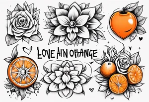 love healing an orange tattoo idea