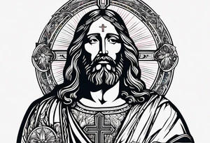 Jesus Christ at the right hand of the Father tattoo idea