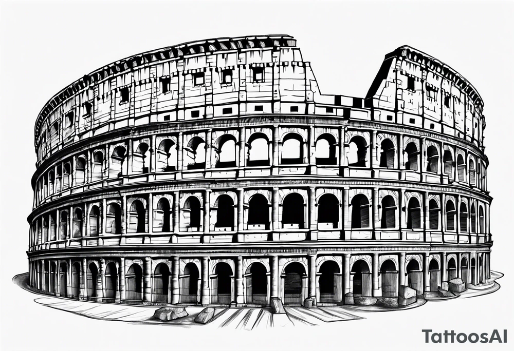 Roman colosseum tattoo idea