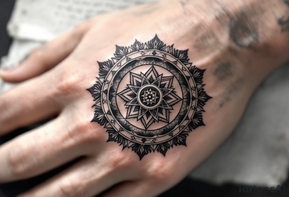 8 point wheel of Dharma tattoo idea