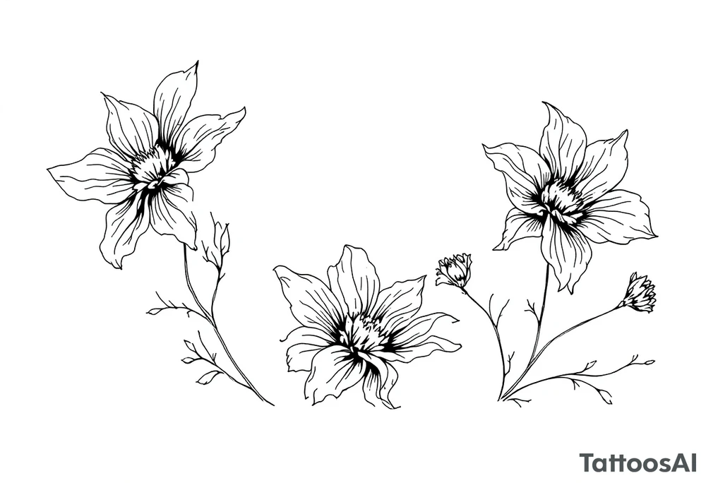 ornaments of flowers tattoo idea