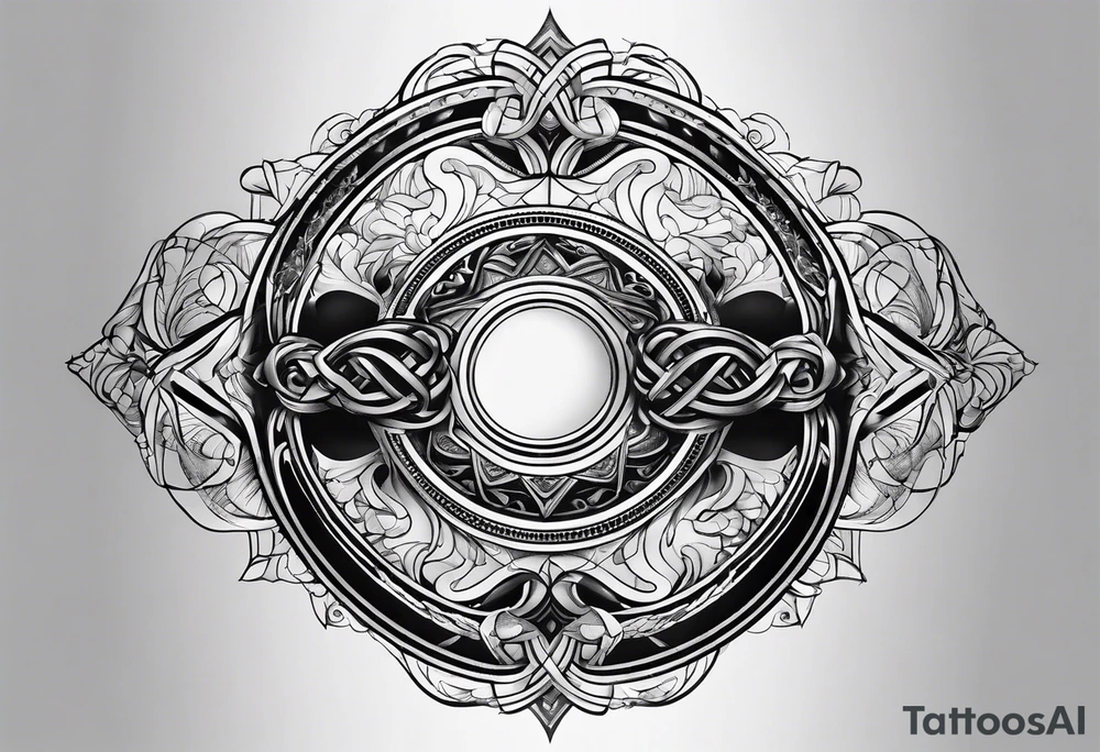 Infinity loop with negative space tattoo idea