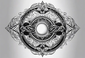 Infinity loop with negative space tattoo idea