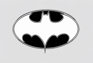 batman logo tattoo idea
