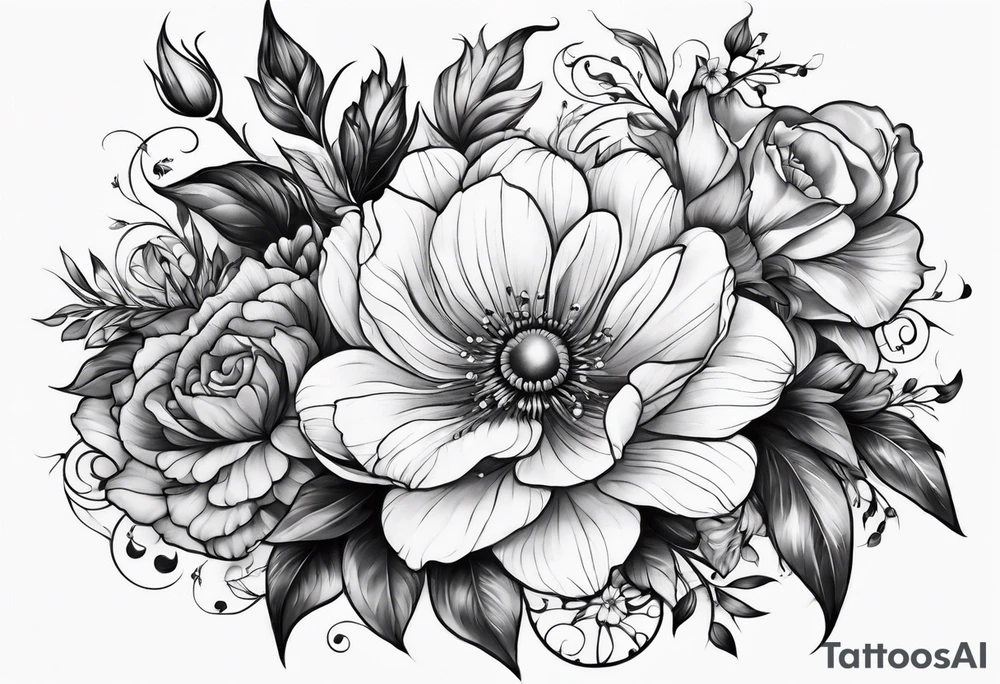 Floral Space Spine Tattoo tattoo idea