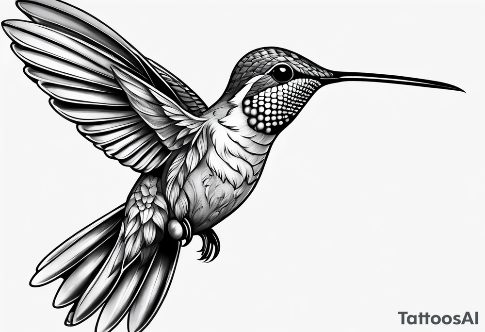 hummingbird tattoo idea