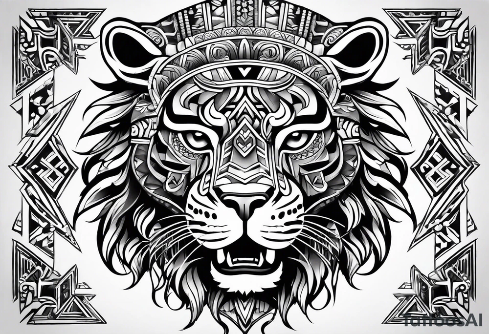 aztec jaguar tattoo idea