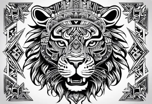 aztec jaguar tattoo idea