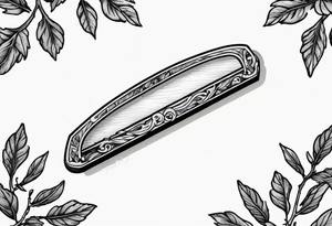 a straight razor lies on oak leaves tattoo idea