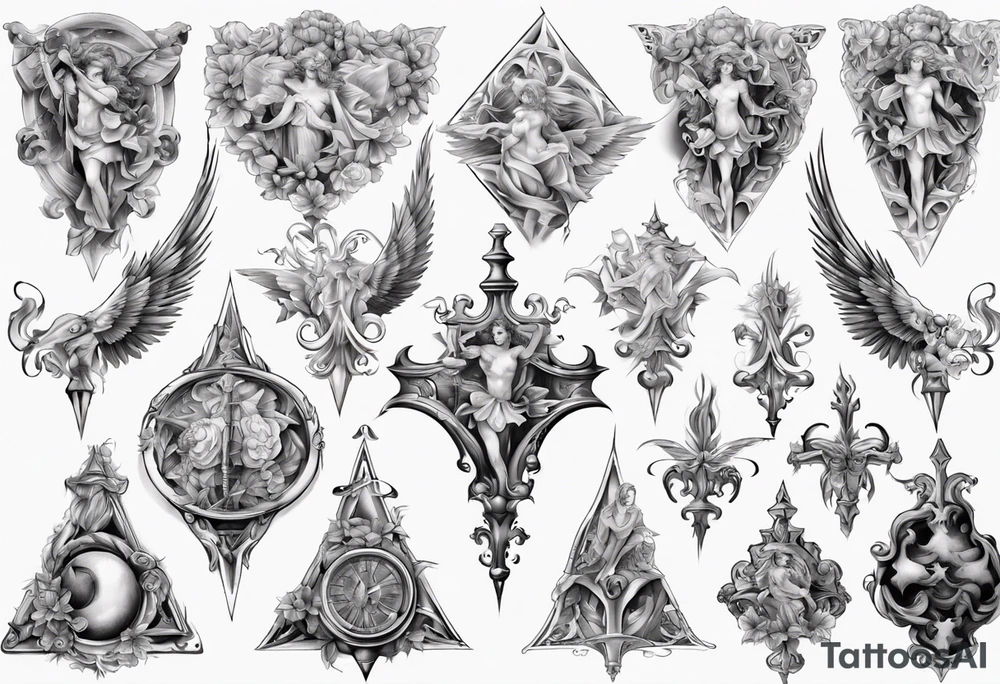 Renaissance angles sleeve tattoo idea