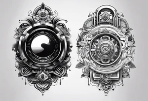 sleeve tattoo design describing a computer part tattoo idea