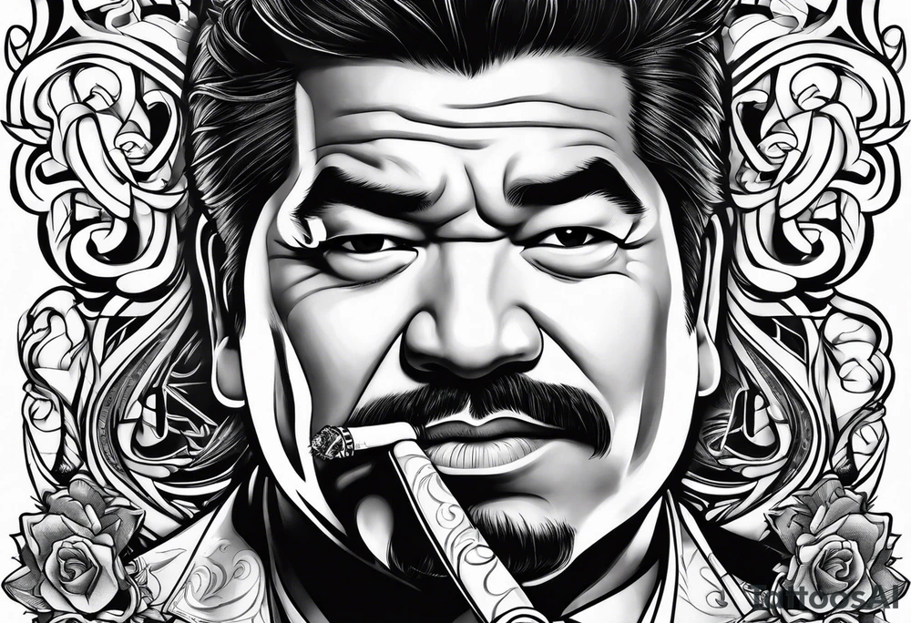 george lopez smoking cigarette tattoo idea