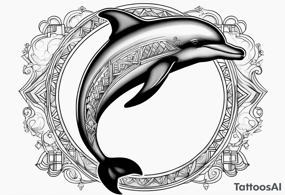 Aquarius spirit animal dolphin tattoo idea