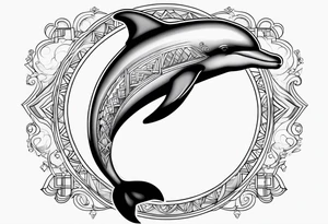Aquarius spirit animal dolphin tattoo idea