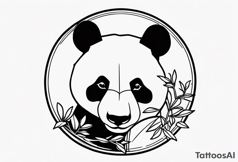 cute panda tattoo idea