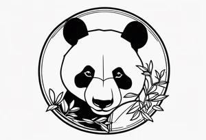 cute panda tattoo idea