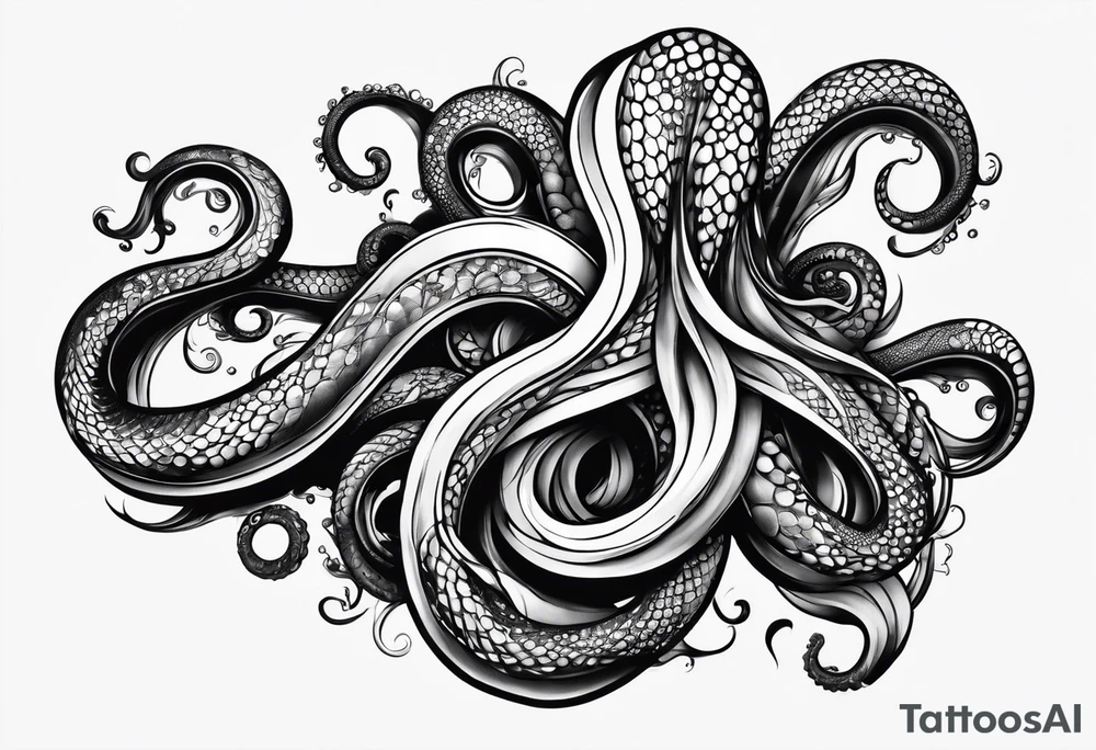 Tentacles starting at wrist and going up arm tattoo idea